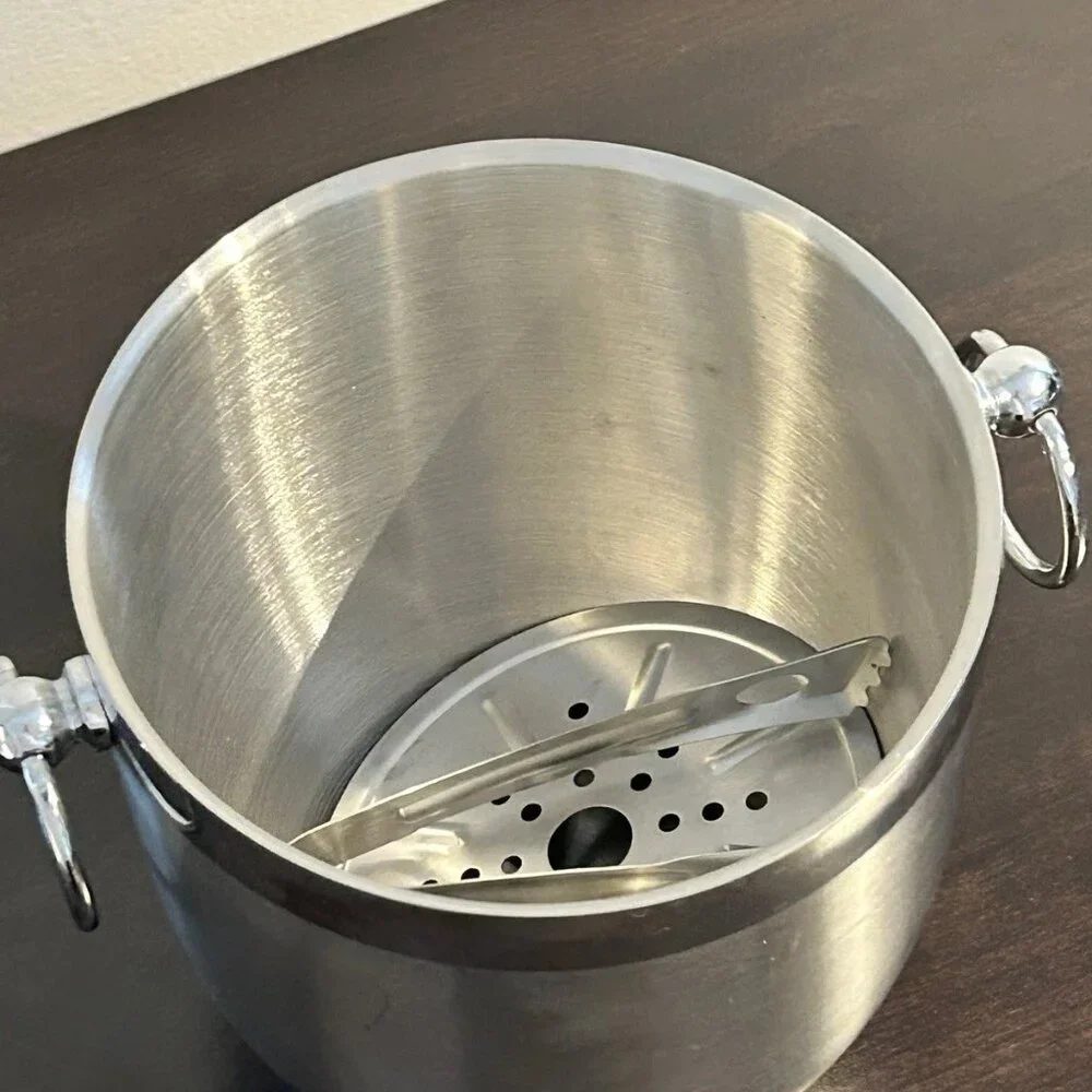 Oggi Double Wall Stainless Steel Ice Bucket w/ Tongs 3 Quart - Picture 6 of 6